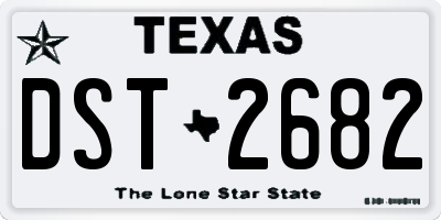 TX license plate DST2682