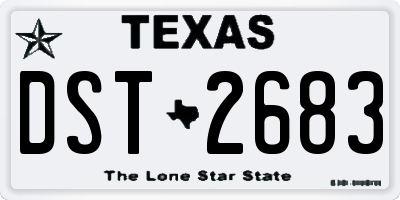TX license plate DST2683