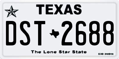 TX license plate DST2688