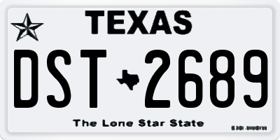 TX license plate DST2689