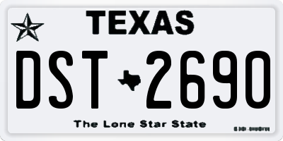 TX license plate DST2690