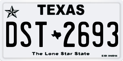 TX license plate DST2693