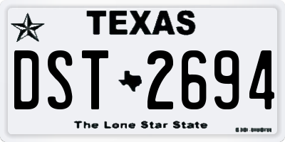 TX license plate DST2694