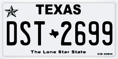 TX license plate DST2699