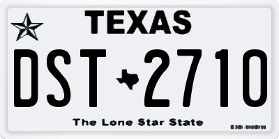TX license plate DST2710