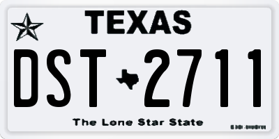 TX license plate DST2711