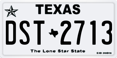 TX license plate DST2713