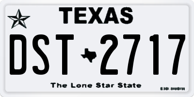 TX license plate DST2717