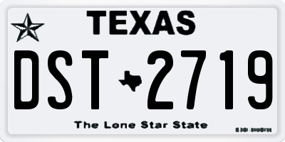 TX license plate DST2719
