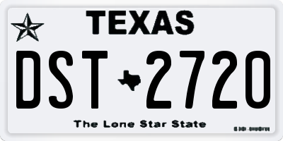 TX license plate DST2720