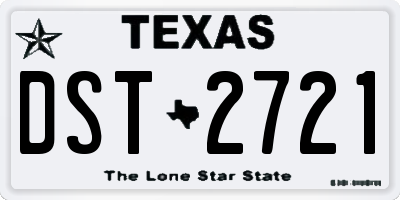 TX license plate DST2721