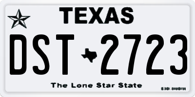 TX license plate DST2723