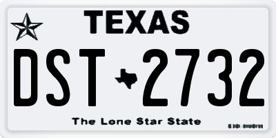 TX license plate DST2732