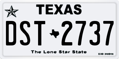 TX license plate DST2737
