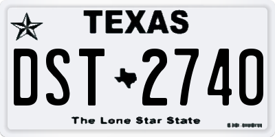 TX license plate DST2740