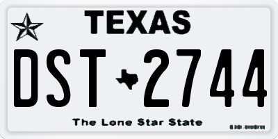 TX license plate DST2744