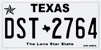 TX license plate DST2764