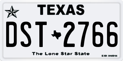 TX license plate DST2766