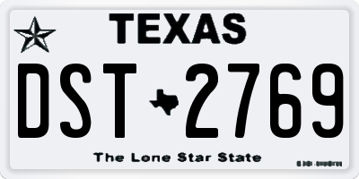 TX license plate DST2769