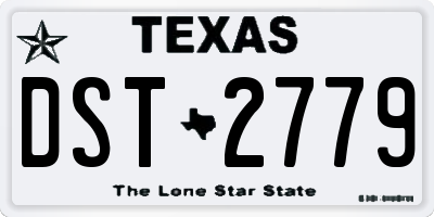 TX license plate DST2779