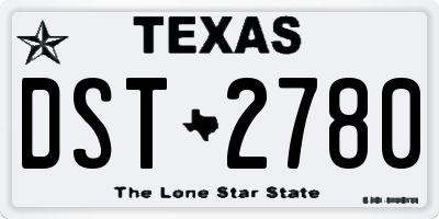 TX license plate DST2780