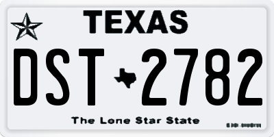 TX license plate DST2782