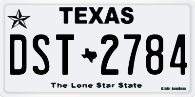 TX license plate DST2784