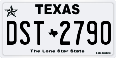 TX license plate DST2790