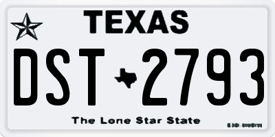 TX license plate DST2793