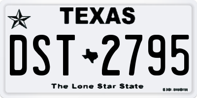 TX license plate DST2795
