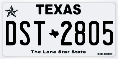 TX license plate DST2805