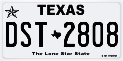 TX license plate DST2808