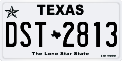 TX license plate DST2813
