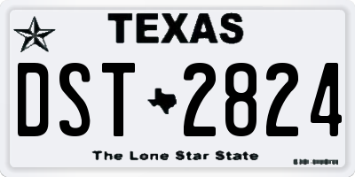 TX license plate DST2824