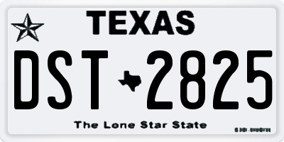 TX license plate DST2825