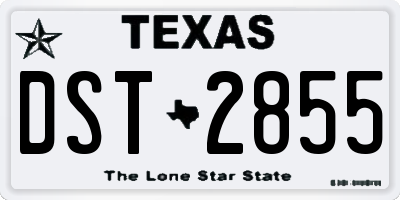 TX license plate DST2855