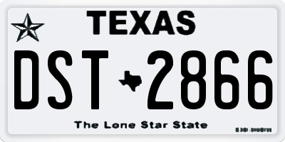 TX license plate DST2866
