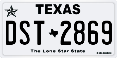 TX license plate DST2869