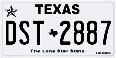 TX license plate DST2887
