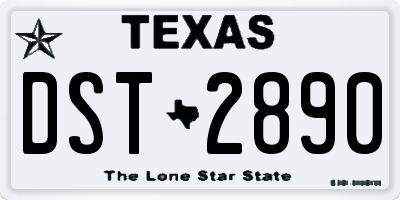 TX license plate DST2890