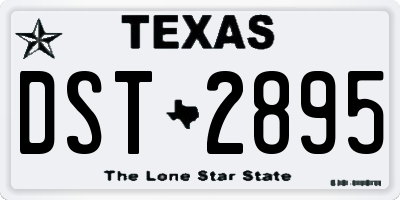 TX license plate DST2895