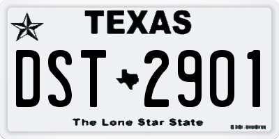 TX license plate DST2901