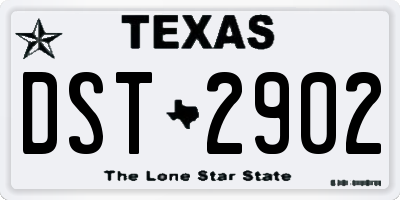 TX license plate DST2902