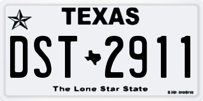 TX license plate DST2911