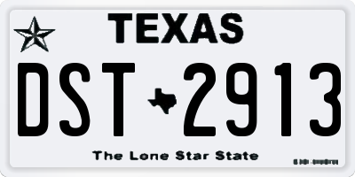 TX license plate DST2913