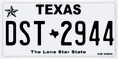 TX license plate DST2944