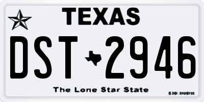 TX license plate DST2946