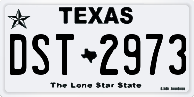 TX license plate DST2973