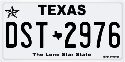 TX license plate DST2976