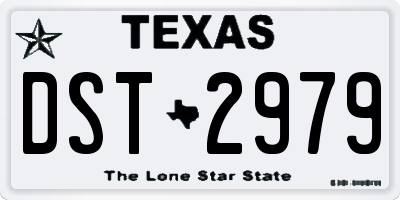 TX license plate DST2979